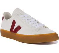 Veja Campo Chromefree Gum Sole Lace Up Logo Womens Trainer White Red UK 3 - 8