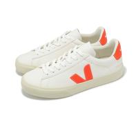 Veja Campo Chromefree Leather Extra White Orange Women Casual Shoes CP0503689A