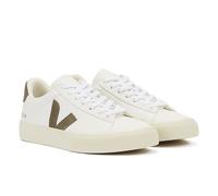 Veja Campo Extra Khaki WoMens White/Khaki Trainers Leather - Size UK 6