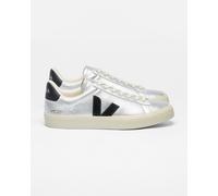 Veja Campo Leather Shoes Silver Black Women - 39