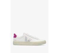 VEJA Campo Leather White Silver Ultraviolet Trainers Size: 36, Colour: