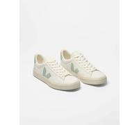 VEJA Campo Leather Womens Trainers - Extra White/Matcha