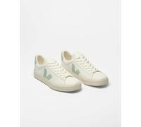 VEJA Campo Leather Womens Trainers - Extra White/Matcha - Extra White/Matcha - UK4 EU37 US6