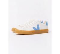 VEJA Campo Leather Womens Trainers - White/Aqua