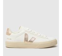VEJA Women's Campo Chromefree Leather Extra White Platine Trainers Siz
