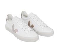 Veja Campo Leather Womens Trainers - White/Platine - White/Platine - UK7 EU40 US9