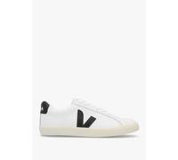 VEJA Esplar Logo Extra White Black Leather Trainers Colour: Black Leat