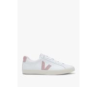 VEJA Esplar Logo Leather Extra White Babe Trainers Size: 40, Colour: Pink Suede