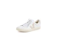 VEJA Esplar Logo Leather Extra White Sable Trainers Size: 37, Colour: