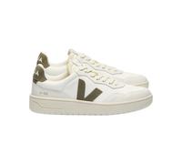 Veja Fair Trade - Mesh and leather sneakers - V-90 White Kaki for Men in Recycled Polyester - Size 40 White 40