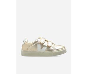 Veja Girls Chromefree Leather Small Esplar Traners in Gold - Gold - EU 34 UK 2.5