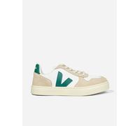 Veja Kids Chromefree Leather Small V-10 Laces Trainers in White - White - EU 32 UK 13.5
