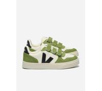 Veja Kids Small V-10 Leather Trainers in Green - Green - EU 33 UK 1.5