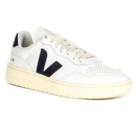 Veja Leather Side Logo Lace Up Womens Trainer In White Navy UK 4 - 8