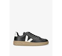 Veja Mens Blk/white Men's V-12 Leather Low-top Trainer Eur 42 / 8 Uk Men