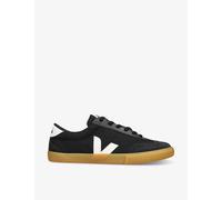 Veja Mens Blk/white Volley V-logo Canvas Low-top Trainers Eur 40 / 6 Uk Men