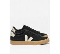 Veja Mens Campo Bold Suede Trainer- Black, Black, Size 8, Men Black