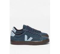 Veja Mens Campo Bold Suede Trainer- Blue, Blue, Size 8, Men Blue