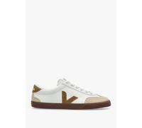 VEJA Men's Volley O.T Leather White Tent Bark Trainers Colour: Tan Sue