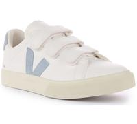 Veja Recife Chromfree Suede Triple Steel Trainer White Blue Womens UK 3 - 8