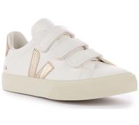 Veja Recife Chromfree Suede Triple Strap Womens Trainer White Bronze UK 3 - 8