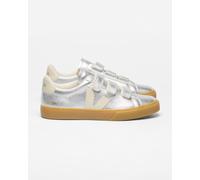 Veja Recife Logo Leather Shoes Silver Women - 37