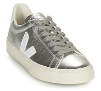 Veja Women's Campo Sneaker in Chromefree Leather Silver/White