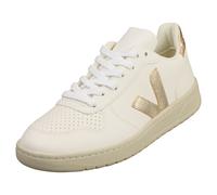 VEJA Women's V-10 Leather Trainers - White Platine - Size: UK 4