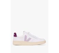 VEJA V-12 Leather Extra White Parma Magenta Trainers Size: 37, Colour: