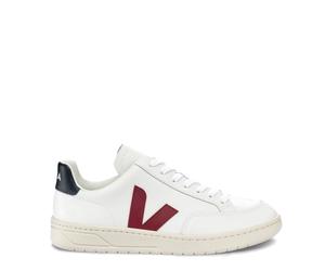 Veja V-12 Leather Trainer White Marsala Nautico