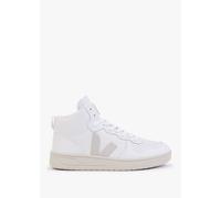 VEJA V-15 Leather Extra White Natural High-Top Trainers Size: 40, Colour: Beige Leather