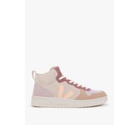 VEJA V-15 Suede Multico Peach High-Top Trainers Size: 38, Colour: Pink Suede