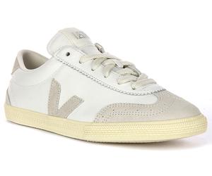 Veja Volley Lace Up eathher Suede O. T. Mens Trainer In Natural UK 6 - 12