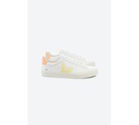 Veja - White And Sun Peach Campo Chromefree Leather Trainers - 4