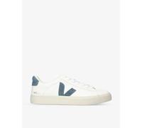 Veja White/vy Campo Logo-stitched Low Top Leather Trainers Eur 45 / 11 Uk Men