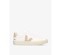 Veja Womens Beige Comb Campo V-logo Leather Low-top Trainers Eur 40 / 7 Uk Women