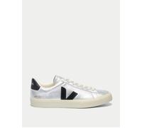 VEJA Women's Campo Leather - Silver Black - Size: UK 7