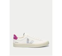 VEJA Women's Campo Leather - White Silver Ultraviolet - Size: UK 5