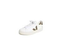 Veja Women's Campo Chrome Free Leather Trainers - Extra White/Khaki - UK 7
