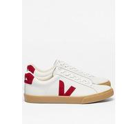 Veja Womens Esplar Logo Leather Trainers, White, Size 7, Women White