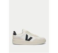 VEJA Women's V-90 Leather - White Black - Size: UK 4