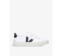 Veja Womens White/blk Women's Recife Logo-embroidered Leather Trainers Eur 40 / 7 Uk Women