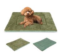 Vejaoo Dog Bed, Dog Crate Pad, Reversible Washable Cushion, Soft Plush Puppy Mat, Memory Foam Mattress for Small Medium Large Dogs and Prevent Catching Mats for Cats XZ016