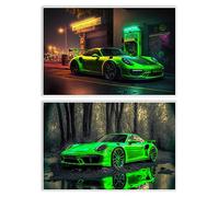 VejiA Car Poster Canvas Wall Art 911 GT Turbo Posters For Men Bedroom Aesthetics Decor (12x18, Unframed 02)