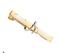 VejiA Men Gold Tie Clip Airplane Musical Instrument Guitar Shape Tie Bar Wedding Tie Pin Jewelry (Color : E, Size : 1)