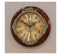 VejiA Wall Clock Large Solid Wood Retro Wall Clock Living Room Bedroom American European Silent Creative Wall Watch Farmhouse Decor Classic Easy to Read Home/Kit