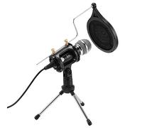 VejiAProfessional Condenser Microphone Mini Portable Microphone Set for Voice with Stand USB Cable