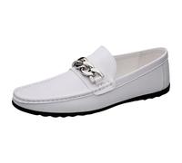 vejtmcc Loafers Men's Leather, Classic Penny Comfortable Shoes, Casual Shoes, Office Shoes, Soft Boat Shoes, Comfortable Slip On Trainers, Comfort Business Slippers, Comfort Shoes, Boat Shoes, White