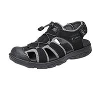 vejtmcc Sandals Men's Leather Beach Hiking Sandals Trekking Sandals Outdoor Shoes Hiking Shoes Men Sports Outdoor Water Fisherman Breathable Closed Sandals Summer Casual Shoes, Z01black, 9 UK