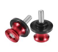 VekAuto 1 Pair Swingarm Spools, 8mm M8x1.25 CNC Swing Arm Spools Slider Stand Universal for Motorcycle Durable Aluminum Alloy Black Red